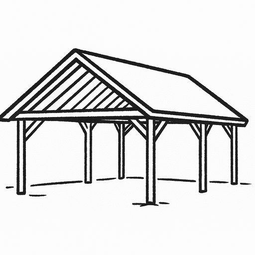 Klassischer Satteldach-Carport aus Polen, perfekt für Einfamilienhäuser – PolenDeals.de