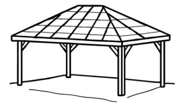Eleganter Walmdach-Carport aus Polen mit vier Dachflächen – PolenDeals.de