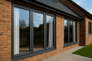 Moderne Fenster aus Polen mit 3-fach-Verglasung in einem Einfamilienhaus – polendeals.de