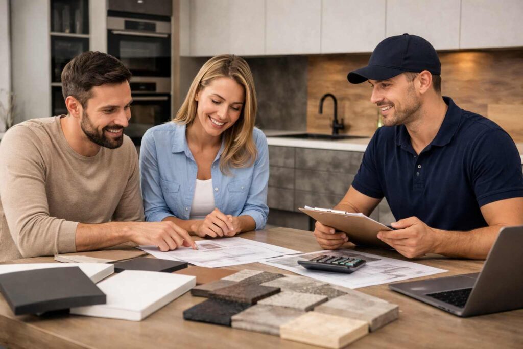 Beratung zu Küchen aus Polen mit Preisvergleich und Materialauswahl in moderner Küchenausstellung polendeals.de 